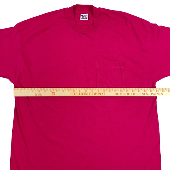 BVD Plain Blank Pocket Shirt Fuschia Single Stitch - Picture 5 of 6